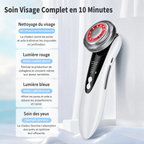Masseur Facial EMS – Luminothérapie LED, Microcourant & Chaleur