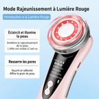 Masseur Facial EMS – Luminothérapie LED, Microcourant & Chaleur