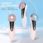 Masseur Facial EMS – Luminothérapie LED, Microcourant & Chaleur