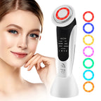 Masseur Facial EMS – Luminothérapie LED, Microcourant & Chaleur